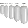 Guardabarros de cuerda pasante - Blanco Ø 100 x L 300mm - N°2 - comptoirnautique.com