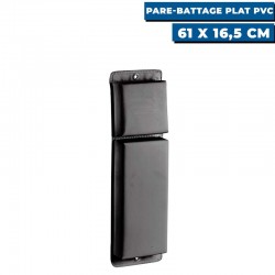 Pare-battage plat noir en PVC 61 x 16,5 cm