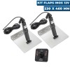 Kit flaps inox 12V pour hors-bord 230x460 mm avec joystick LED - N°2 - comptoirnautique.com