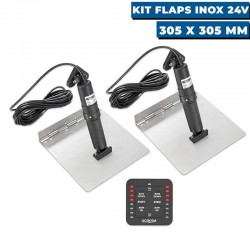 Kit flaps inox 24V pour in-board 305x305 mm avec commutateur LED