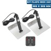 Kit flaps inox 24V pour in-board 305x305 mm avec commutateur LED - N°2 - comptoirnautique.com