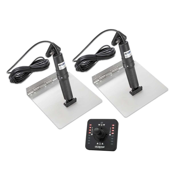 Kit flaps inox 12V pour hors-bord avec joystick LED - N°9 - comptoirnautique.com