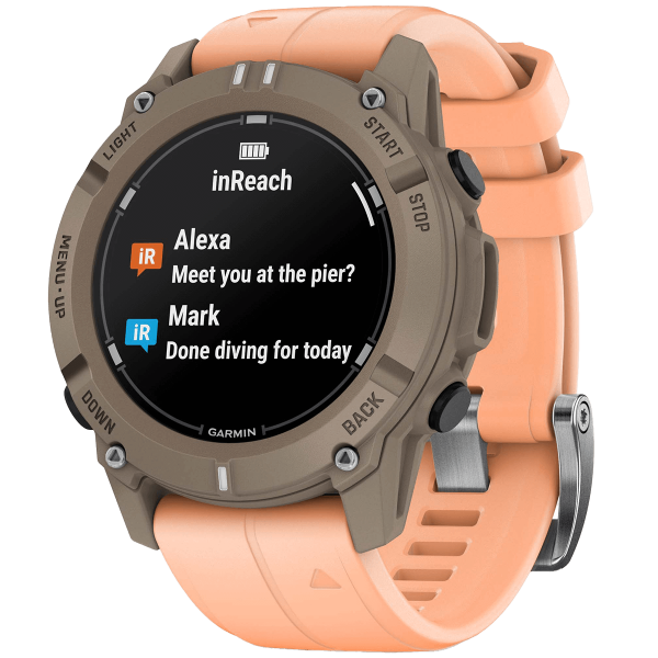 Montre de plongée Garmin Descent G2 Corail communication inReach - N°42 - comptoirnautique.com