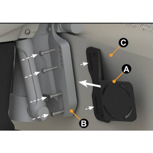 Suporte de montagem do motor HB - Branco - N°2 - comptoirnautique.com
