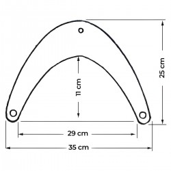 dimensions Pare-battage d'étrave en PVC soufflé