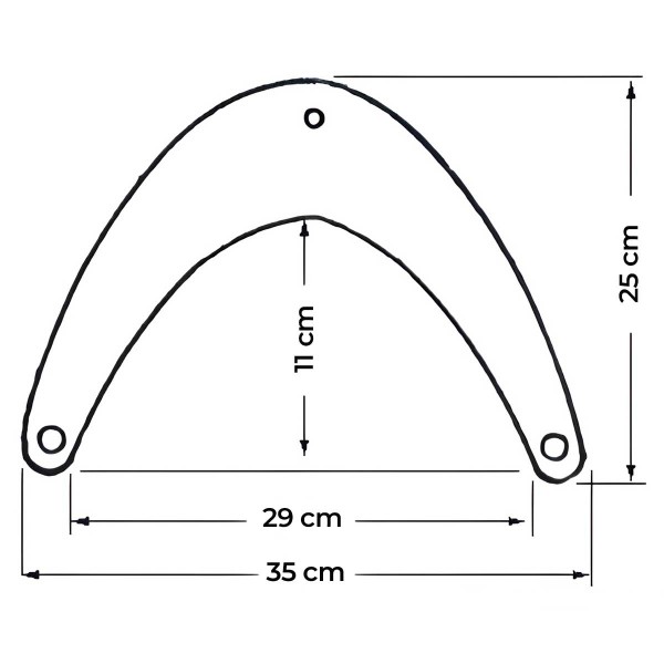 dimensions Pare-battage d'étrave en PVC soufflé - N°2 - comptoirnautique.com