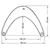 Dimensions pare-battage d'étrave en PVC soufflé 55 x 47 cm - N°2 - comptoirnautique.com