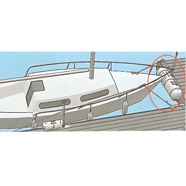 White PVC inflatable fender for pontoon boat - N°3 - comptoirnautique.com