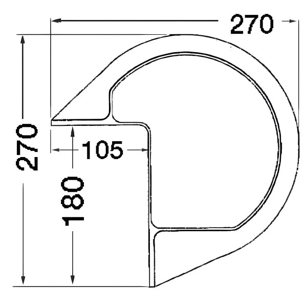 dimensions Défense gonflable pour ponton en PVC - N°2 - comptoirnautique.com