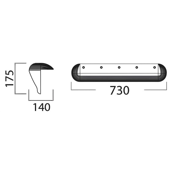 dimensions Défense pour ponton Maxfender - N°3 - comptoirnautique.com