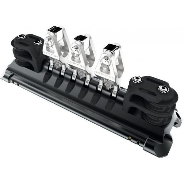 Long Torlon ball bearing carrier - 3 T3 cardan shafts & a pair of double sheaves - T2 Black - N°1 - comptoirnautique.com
