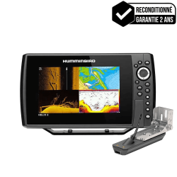 GPS Traceur Sondeur Humminbird Helix 8 G4N CHIRP MEGA SI+ + sonde tableau arrière - Reconditionné