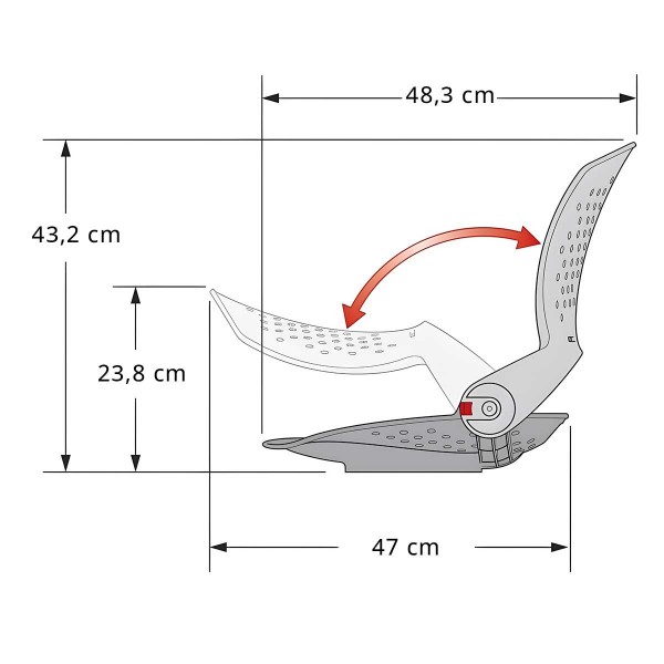 dimensions en cm assise de siège verrouillable Venture gris - N°2 - comptoirnautique.com