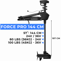 010-03011-10 - Moteur électrique avant Garmin FORCE Pro 57" - 144 cm