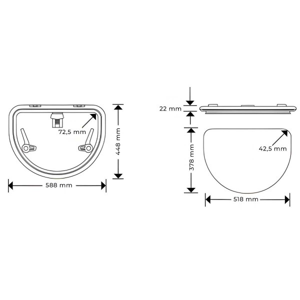 Panneau de pont Low Profile en D T51 dimensions - N°6 - comptoirnautique.com