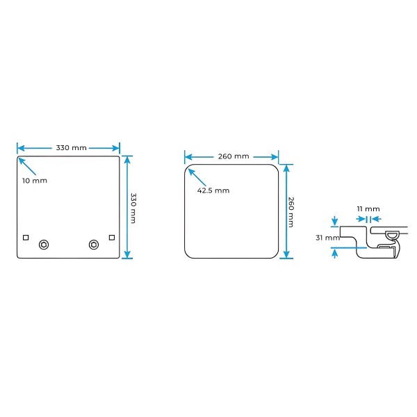 Panneau de pont Flush gris T10 dimensions - N°5 - comptoirnautique.com