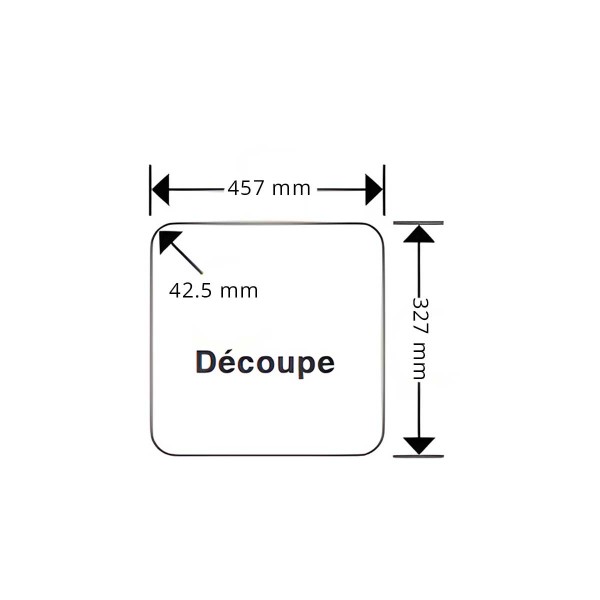 Panneau de pont Low Profile avec étai télescopique T30 dimensions découpe - N°12 - comptoirnautique.com