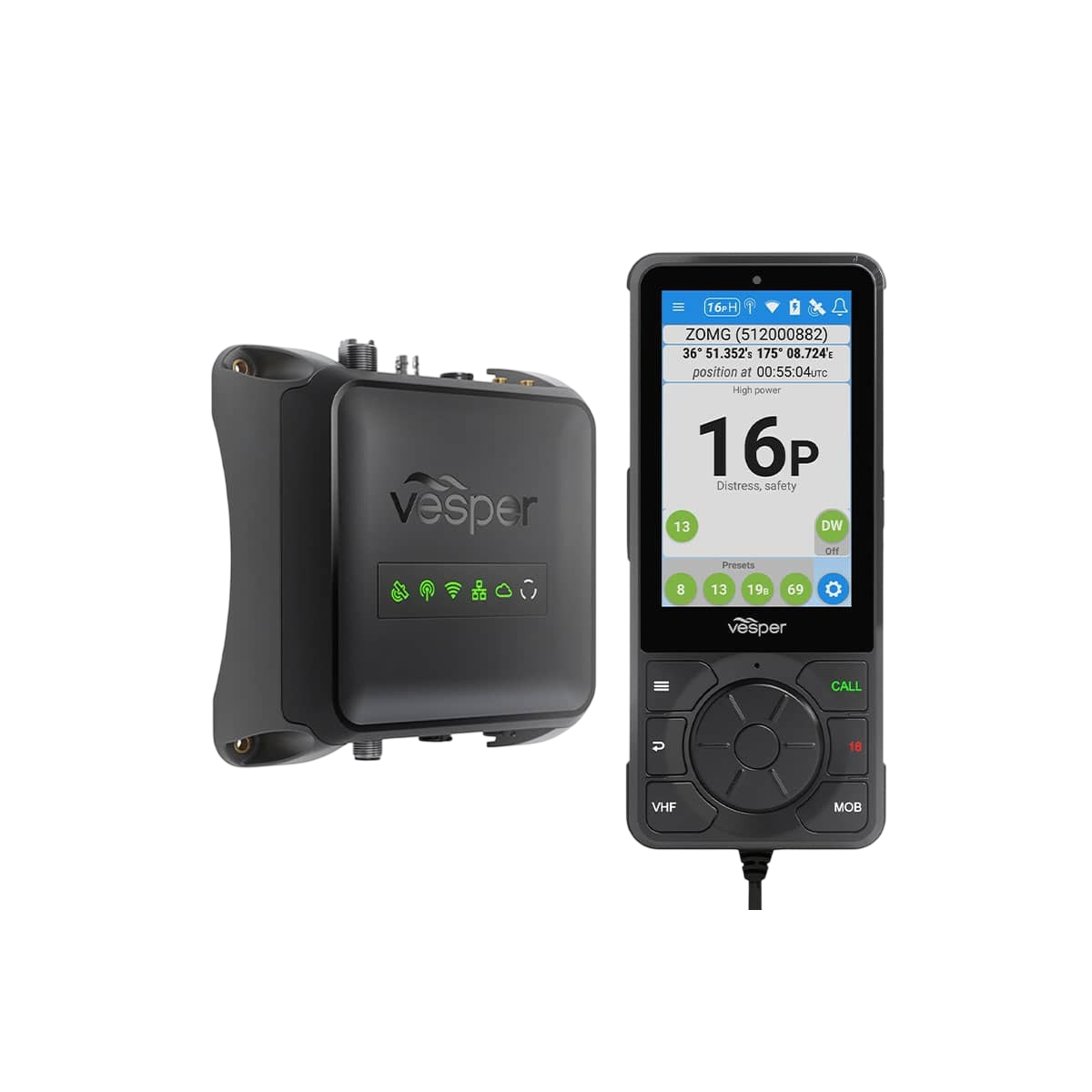 VHF BlackBox CORTEX V1 tactile avec transpondeur AIS SOTDMA NMEA2000 WIFI GPS  010-02814-10 Vesper Marine