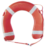 Horseshoe buoy polyethylene and expanded polyurethane