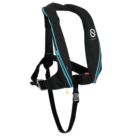 Gilet de sauvetage Sport 170 N manuel sans harnais noir carbone