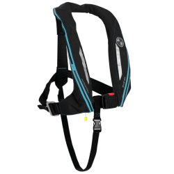 Gilet de sauvetage Sport 170 N ADV sans harnais manuel noir carbone
