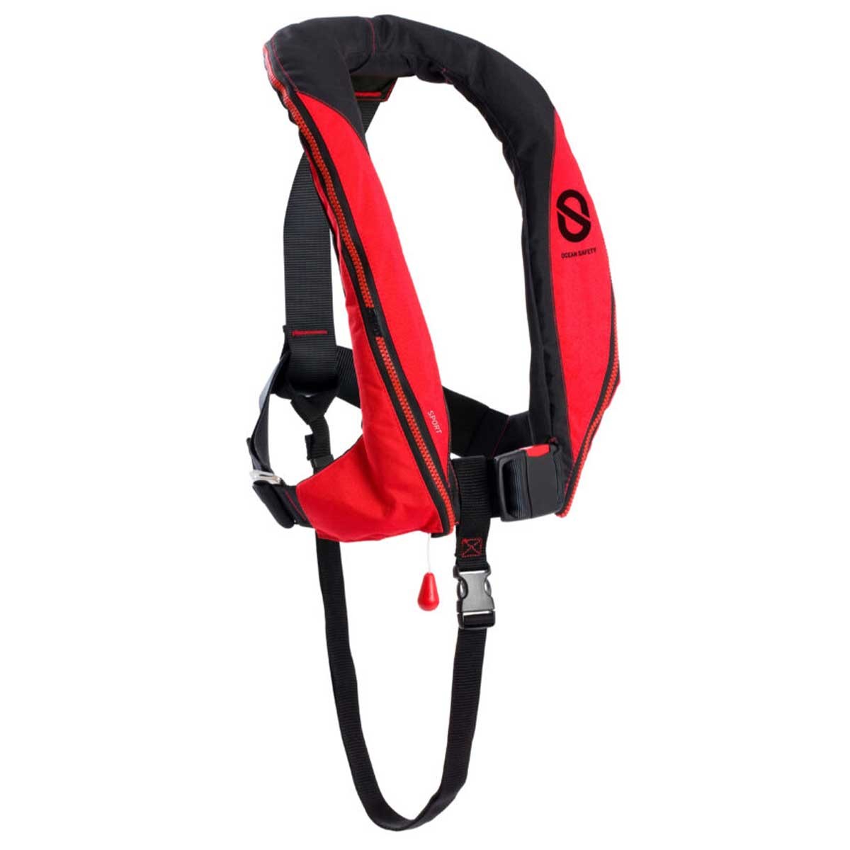 Gilet de sauvetage Sport 170 N ADV sans harnais automatique noir carbone rouge