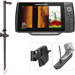 Pack complet Humminbird Helix 10 G4N MSI+ + Sonde Mega Live Imaging + sonde tableau arrière + perche de sonde 1m