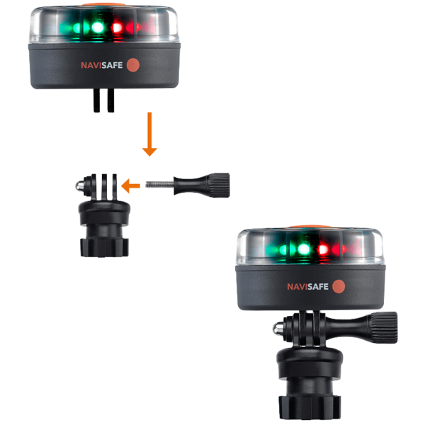 Luce di navigazione Navisafe Navilight 360° tricolore con base a baionetta - N°3 - comptoirnautique.com
