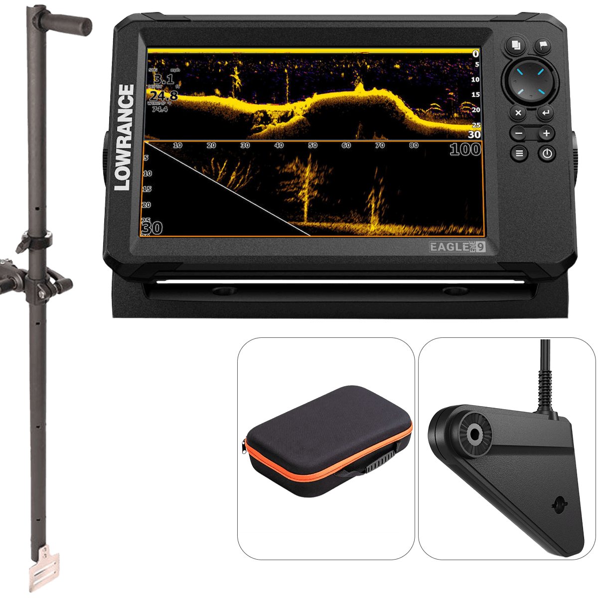 Pack Lowrance Complet Eagle 9 Eye + perche pour sonde