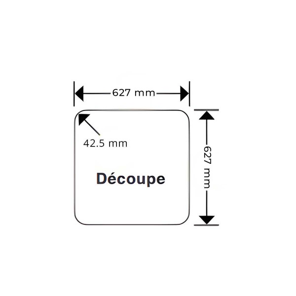 Panneau de pont Medium Profile T70 dimensions découpe - N°44 - comptoirnautique.com