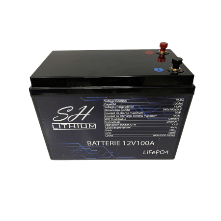 Batterie monobloc lithium LiFePO4 12V SH Lithium