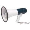 Marine megaphone with built-in, amplified microphone