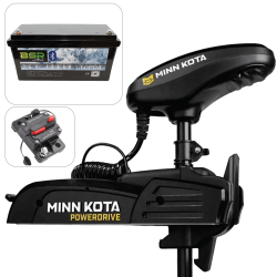 Pack moteur avant Minn Kota POWERDRIVE 70 Lbs + Batterie 24V 100A BSR