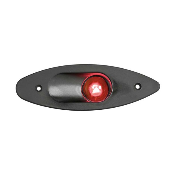 Luce di navigazione a babordo in ABS nero per montaggio a incasso - N°1 - comptoirnautique.com