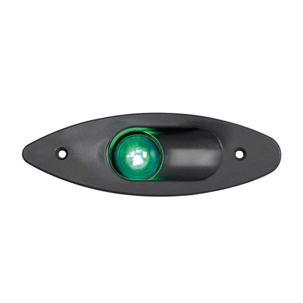 Luce di navigazione da incasso a dritta in ABS nero - N°1 - comptoirnautique.com