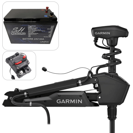 Pack moteur avant Garmin Force Pro 80 Lbs - 50" + Batterie 24V SH-Lithium