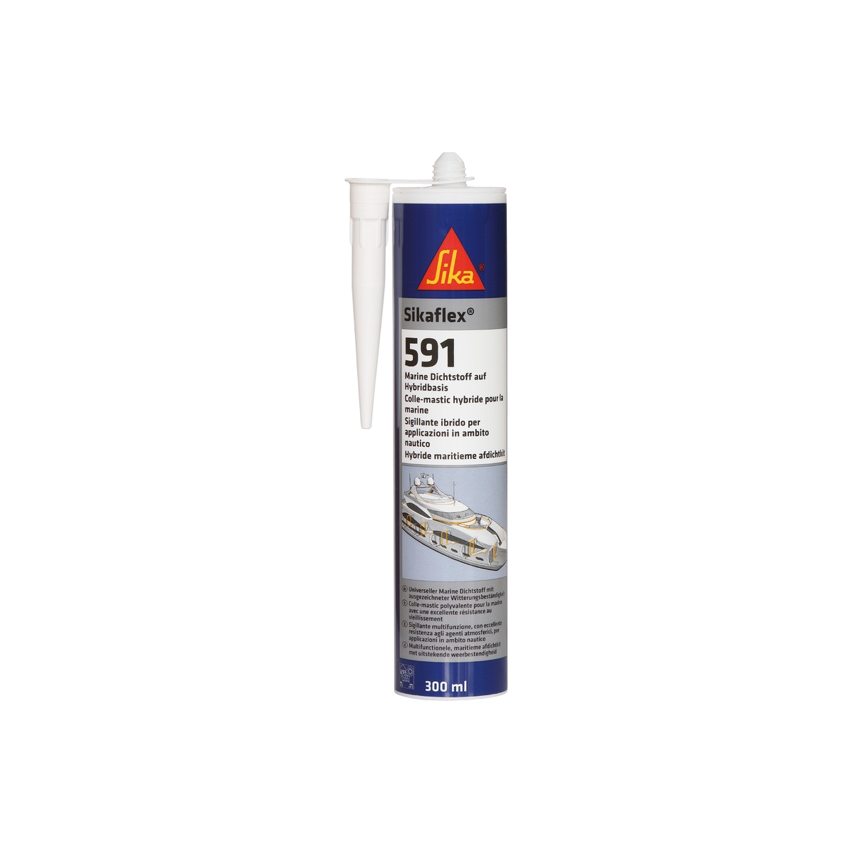 Scellant avec polymères SIKAFLEX 591 noir 300 ml OSC-65.288.02 Sika