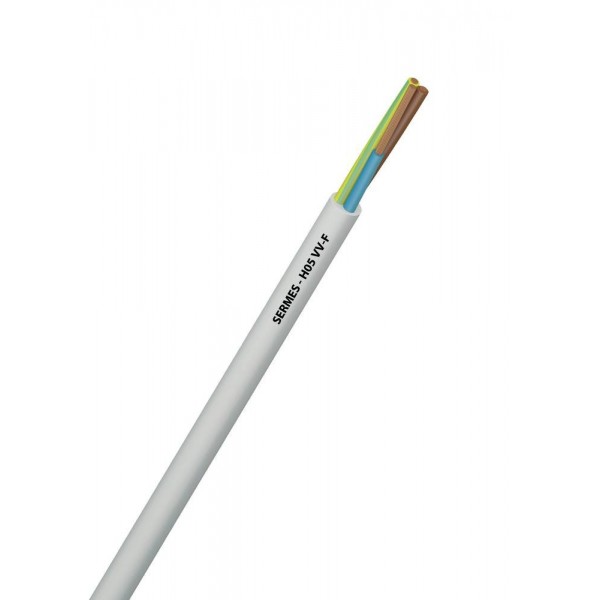 Cabo HO5VV-F - 2 x 1,5 mm² - PVC cinzento - N°1 - comptoirnautique.com