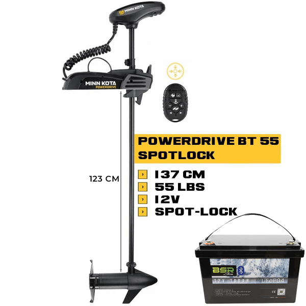 POWERDRIVE 55 Lbs Frontmotor-Paket + 12V Batterie BSR - N°2 - comptoirnautique.com