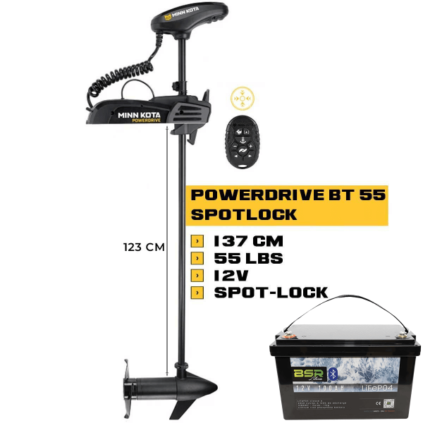 POWERDRIVE Motore anteriore da 55 libbre + batteria da 12 V BSR - N°2 - comptoirnautique.com