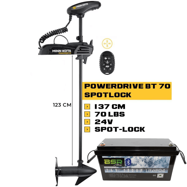 POWERDRIVE 70 Lbs front motor + 24V battery pack BSR - N°2 - comptoirnautique.com