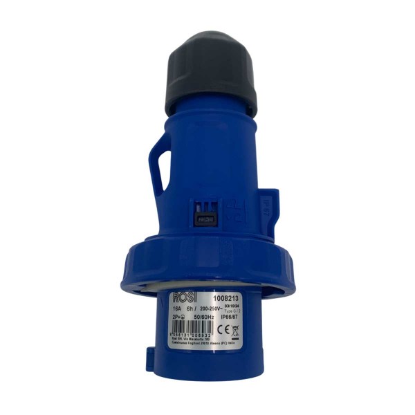 Fiche de courant standard tripolaire mâle IP67 16A - N°3 - comptoirnautique.com