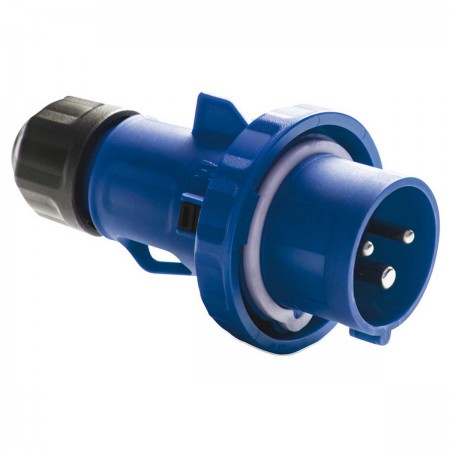 Fiche de courant standard tripolaire mâle IP67 16A