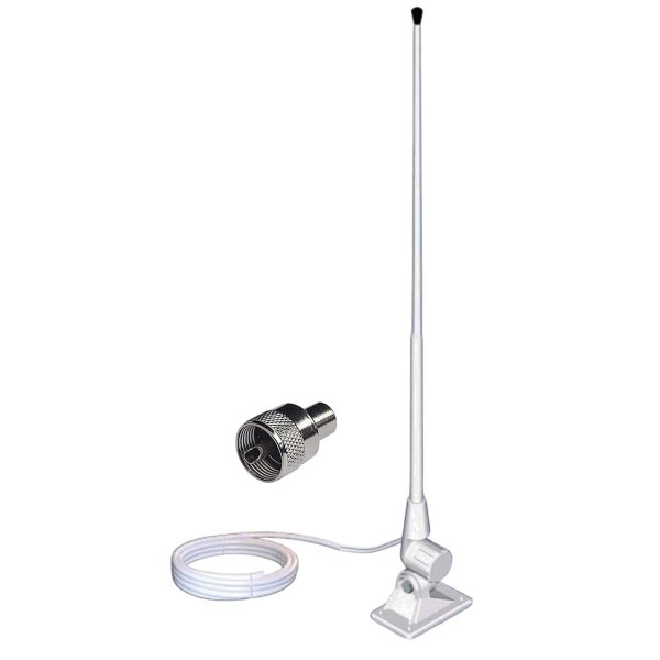 Antenne VHF 3dB Moteur 1.4m + câble de 5m - N°2 - comptoirnautique.com