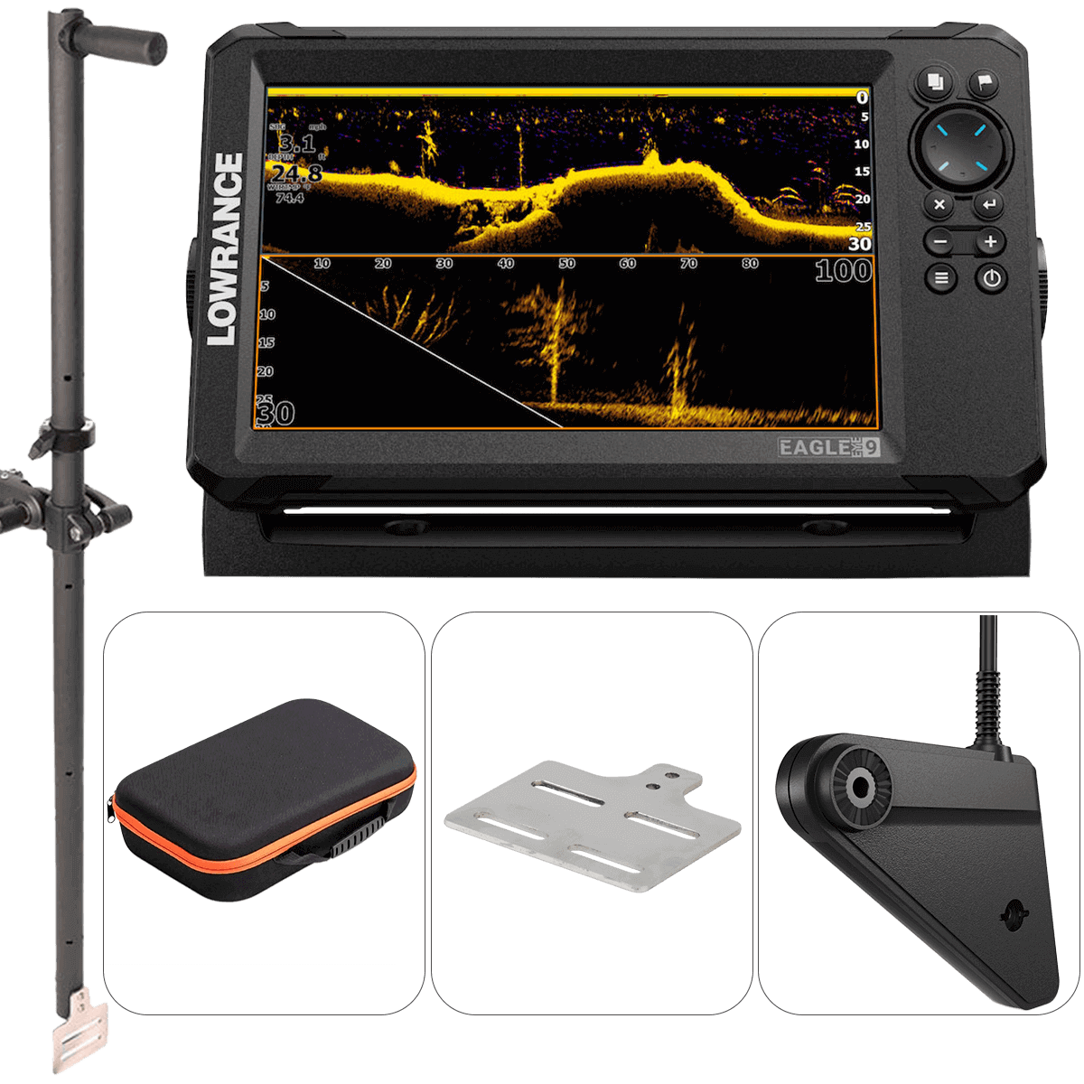 Pack Lowrance Complet Eagle 9 Eye + perche pour sonde