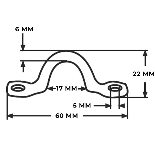 Protezione del grilletto in acciaio inox 304 tra-asse 45 mm - N°2 - comptoirnautique.com