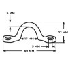 Pontet en inox 304 entre-axe 45mm - N°2 - comptoirnautique.com