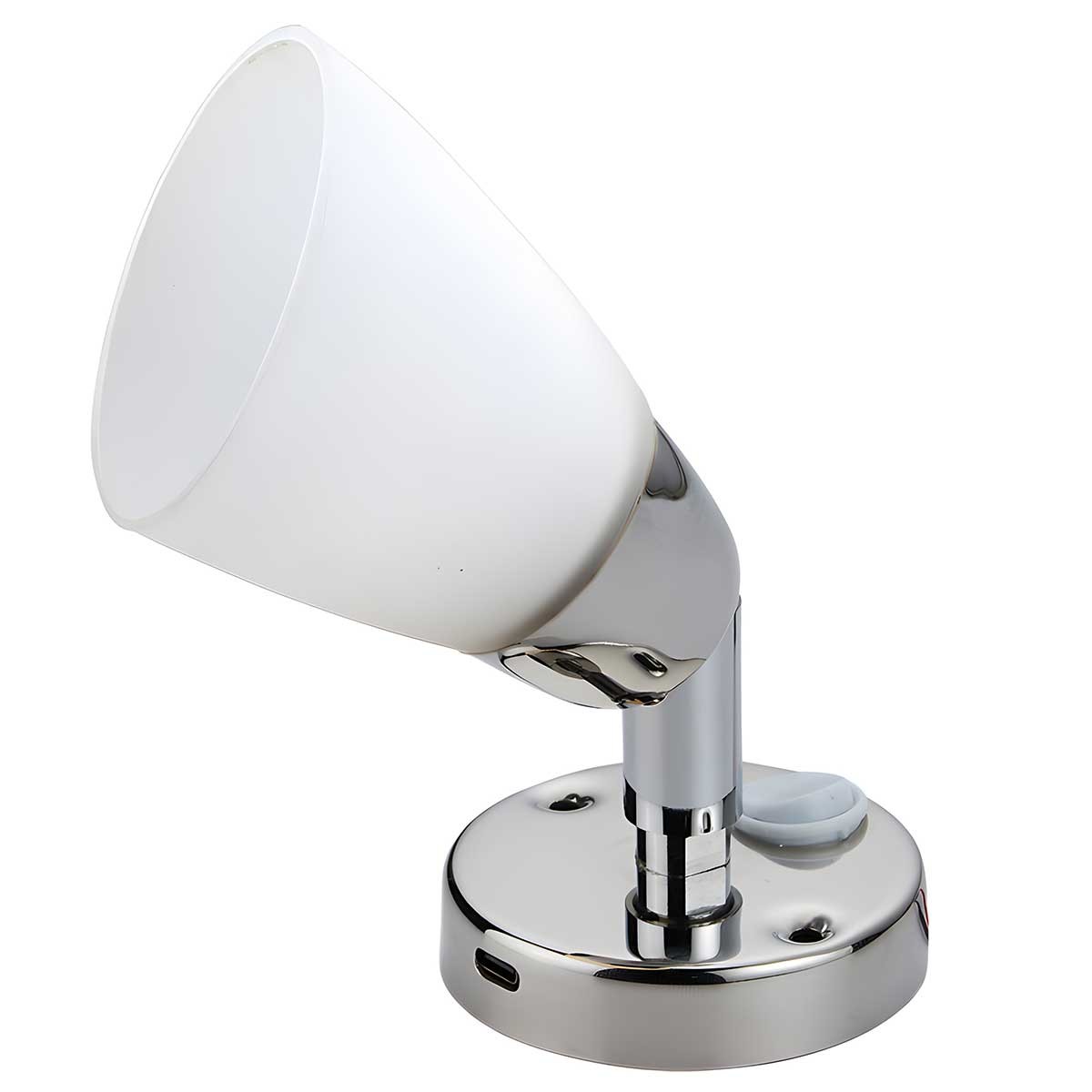 Spot halogène Batsystem Opal II ABS chromée