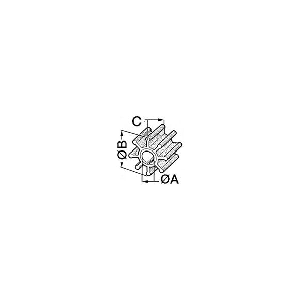ST103 pump impeller - N°3 - comptoirnautique.com