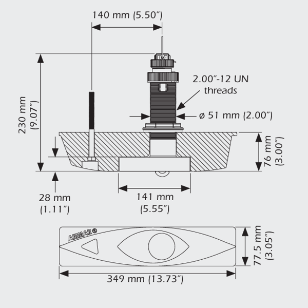 Sonde B744VL Traversante - N°2 - comptoirnautique.com